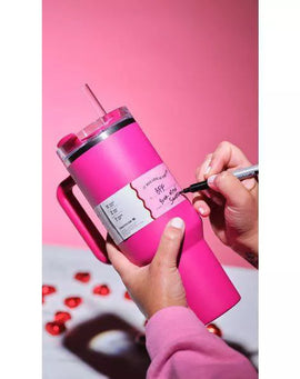 NEW!! Stanley Cup Tumbler Stainless Steel 40oz Tumbler Valentine's Edition Pink